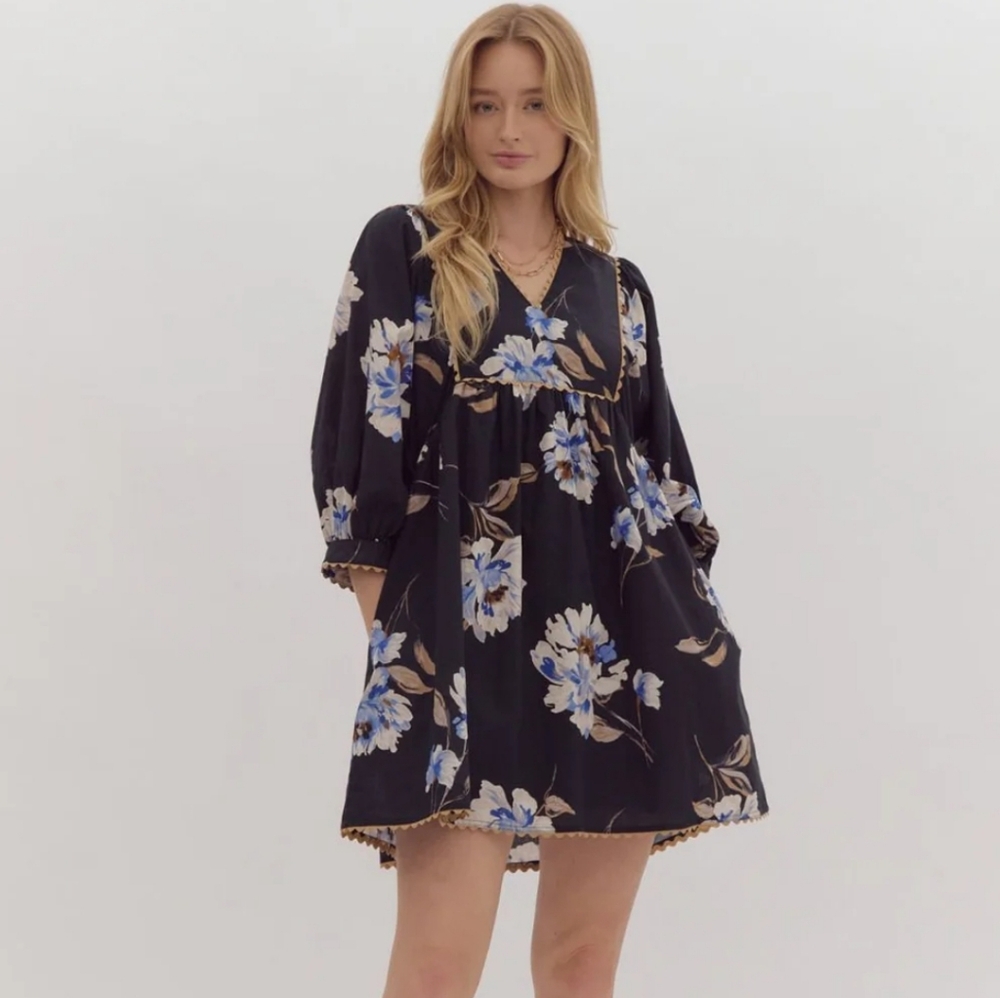 Entro Keep Blooming Floral Mini Dress Size Large
